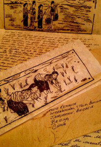 A long letter on parchment paper from Nepal