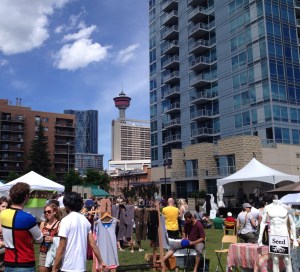 A festival and Market in Haultain Park
