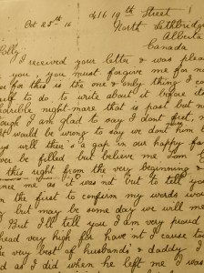 Sarah's letter dated 1916