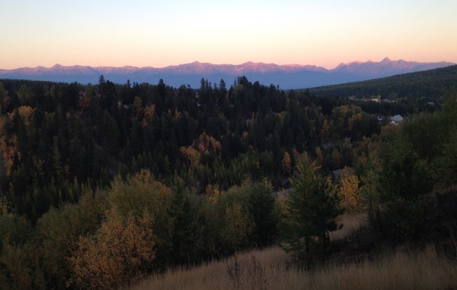 Alpenglow on the Rockies